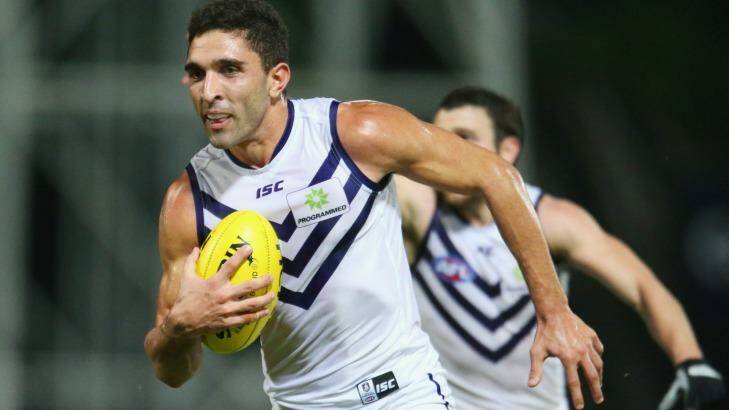 Anthony Morabito's time at the Dockers was ravaged by a number of serious injuries. Photo: Scott Barbour