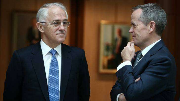 Prime Minister Malcolm Turnbull and Opposition leader Bill Shorten have differing views on the plebiscite. Photo: Alex Ellinghausen