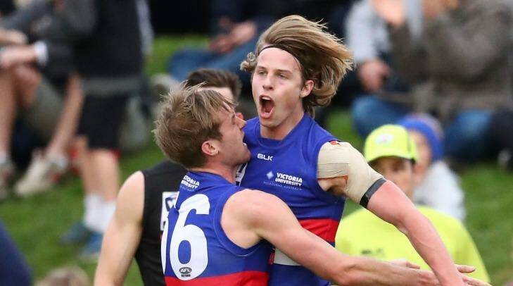 Winners are grinners: Footscray are through to the grand final. Photo: Scott Barbour/AFL Media