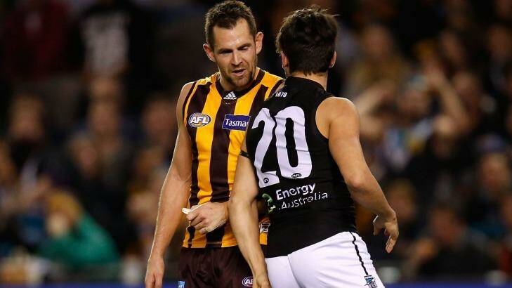 Luke Hodge is set to draw the attention of the match review panel. Photo: AFL Media/Getty Images
