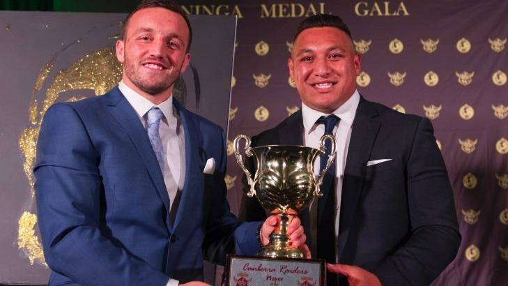 Josh Hodgson and Josh Papalii were named in the unchanged Canberra Raiders' line-up. Photo: Jay Cronan