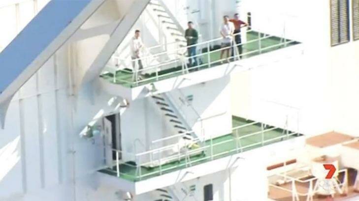 The vessel was detained by AMSA last Friday. Photo: 7 News Australia/Facebook