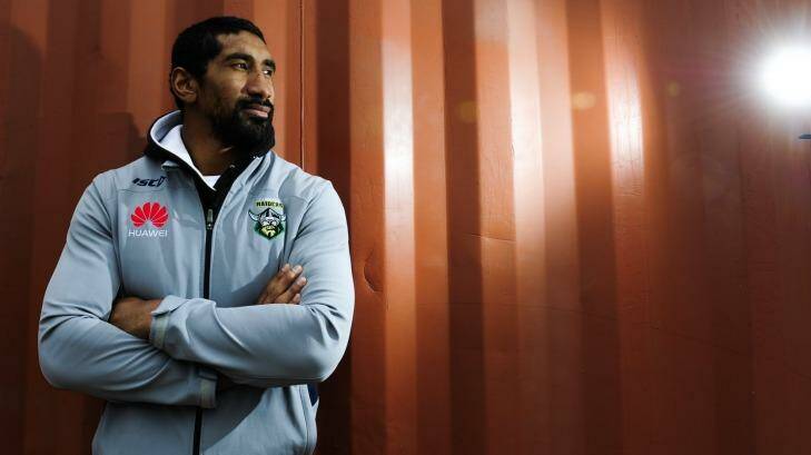 Reigning Canberra Raiders player of the year Sia Soliola is keen to stay at the club next year.  Photo: Melissa Adams 