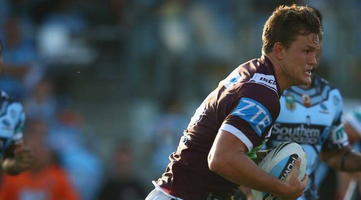 Close to his NRL debut: Manly forward Liam Knight. Photo: Mark Kolbe