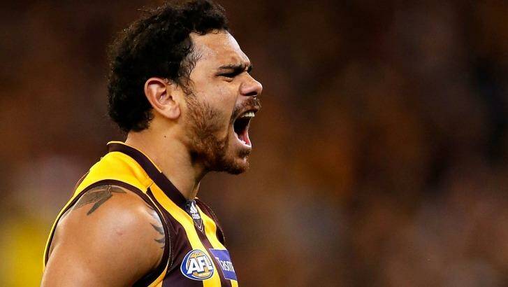 Cyril Rioli was among the Hawks' best in their loss to the Cats. Photo: AFL Media/Getty Images