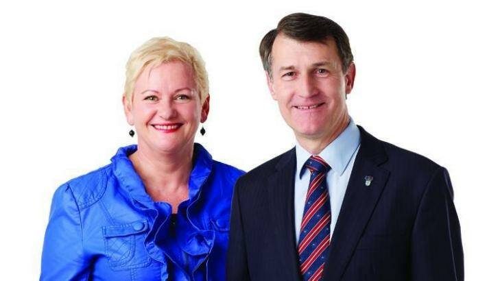 Lord Mayor Graham Quirk and LNP candidate Deirdre Thomson. Photo: Supplied