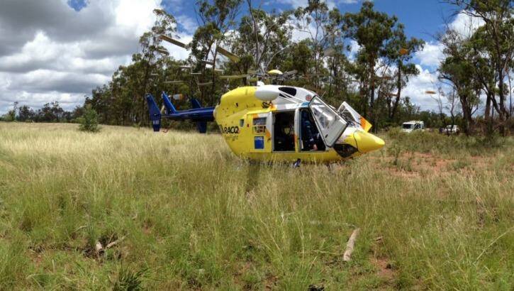 RACQ Careflight paramedics assisted a teenage girl injured in a fall from a horse West of Bundaberg. Picture: RACQ Careflight. Photo: Ron Goodman