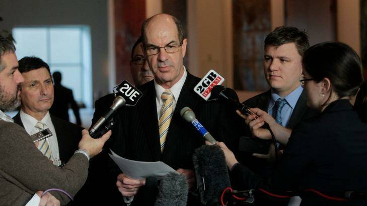 Outgoing Labor MP Kelvin Thomson in 2011, when he called for stun gun standards in the live export industry. Photo: Andrew Meares