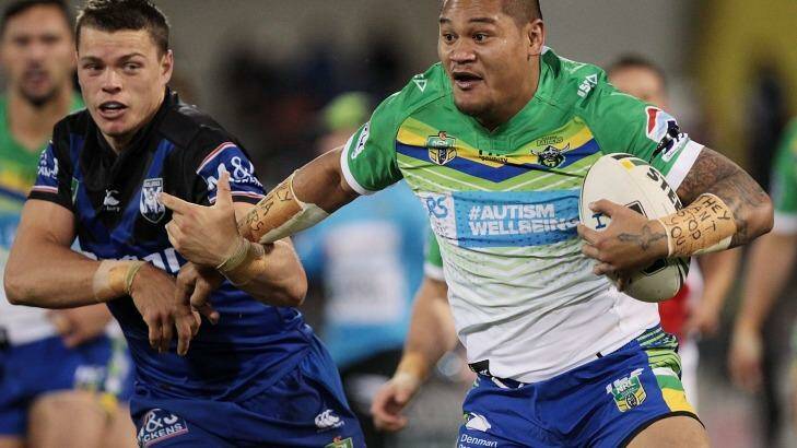 Joey Leilua has been in exceptional form for Canberra this season.