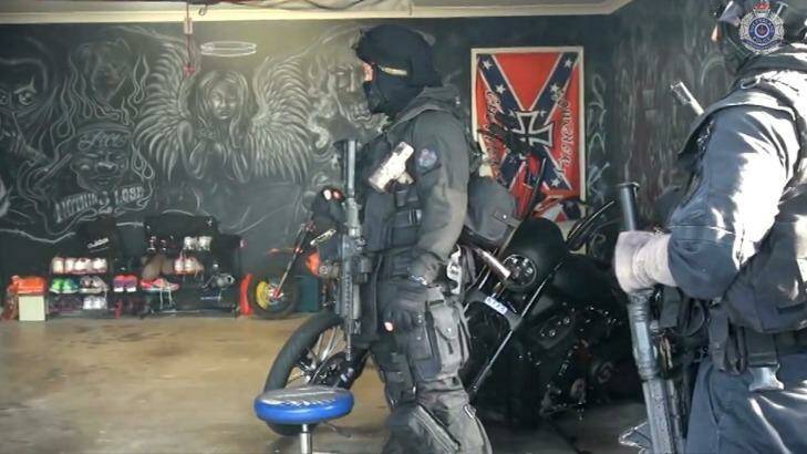 Police raid properties linked to the Rebels bikie gang across South East Queensland. Photo: Supplied