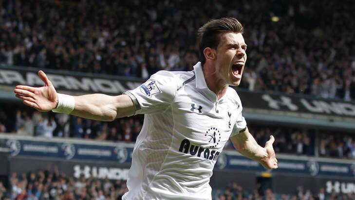 Tottenham Hotspur's Welsh midfielder Gareth Bale celebrates. Photo: IAN KINGTON