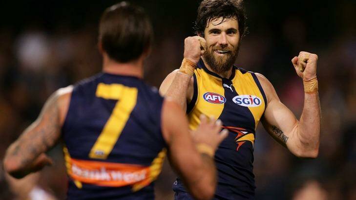 Josh Kennedy had his third top-three finish in the Worsfold Medal in the past four years. Photo: AFL Media/Getty Images