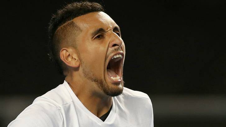 Everything was going smoothly at two sets up, when Nick Kyrgios inexplicably derailed. Photo: Alex Ellinghausen