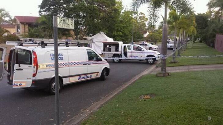 Police at the scene of a suspicious death in Carina. Photo: Johanna Marie, Fairfax Radio 4BC