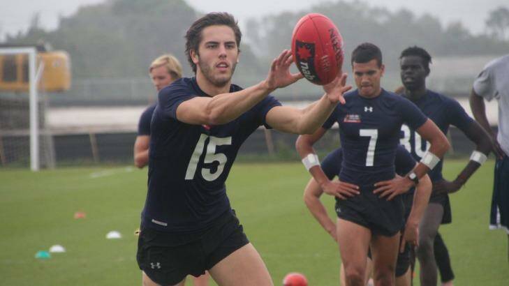 James Parsons is one of the youngsters hoping for a place on an AFL club's rookie list. Photo: Emma Quayle