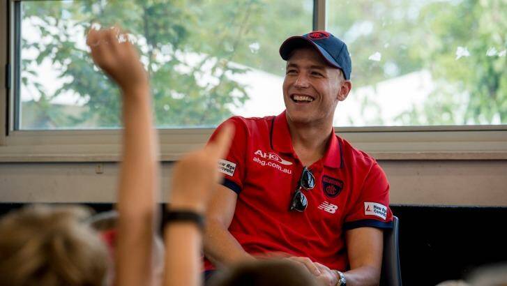 Happy Demon: Bernie Vince is feeling upbeat about the season ahead with Melbourne. Photo: Penny Stephens