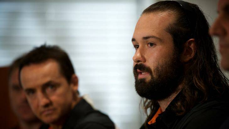 Vital partnership: Wests Tigers coach Jason Taylor needs captain Aaron Woods (foreground) on side. Photo: Wolter Peeters 