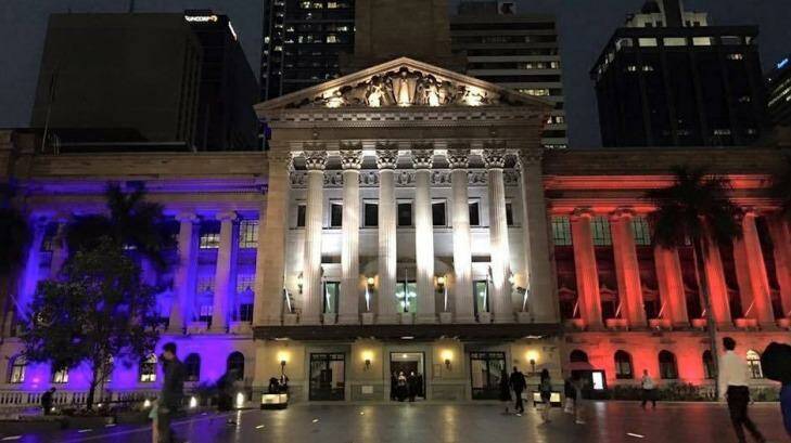 Brisbane will again show solidarity with France by lighting up City Hall in the wake of the Nice attack. Photo: Supplied