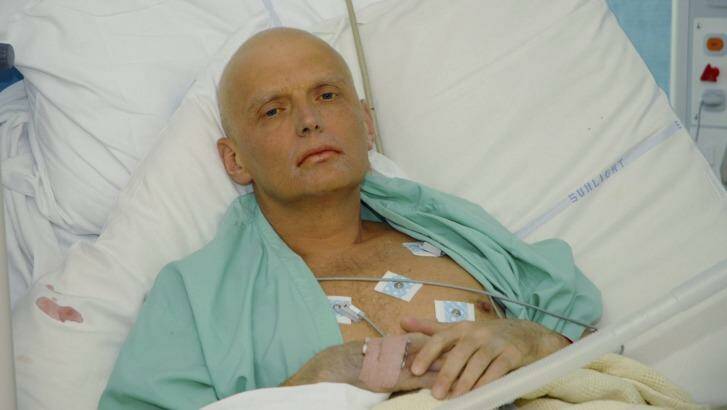 In a handout image released by family, Alexander Litvinenko lies in a London hospital in November of 2006, dying of radiation poisoning. In 2014, the British government opened an inquiry into Moscow's alleged involvement in the death of the former KGB agent. Photo: Handout/NYT