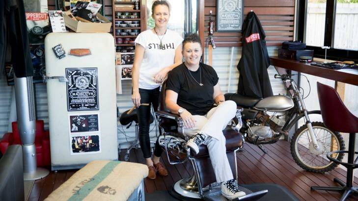 Theresa Reed and Danielle Hannah are supplying free haircuts to the homeless. Photo: Tammy Law