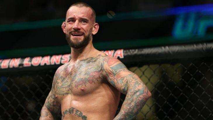 CM Punk reacts to his loss to Mickey Gall at UFC 203. Photo: Rey Del Rio
