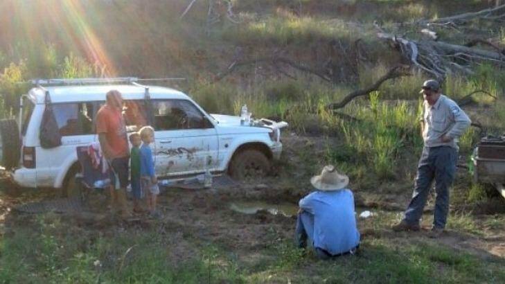 Steven Van Lonkhuyzen and his sons were found at Expedition National Park where they were stranded for 11 days. Photo: Queensland Police