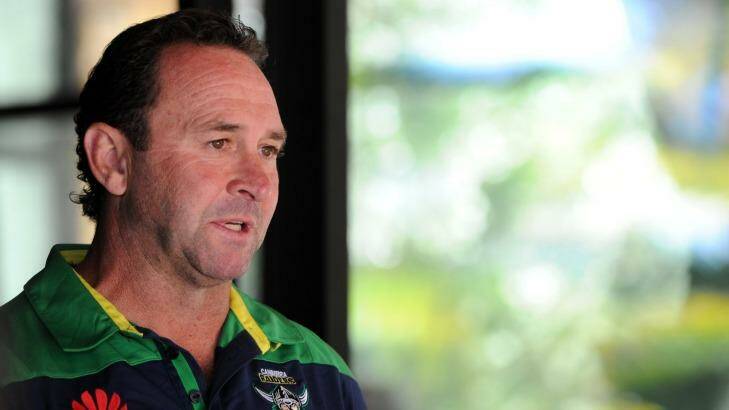 Juggling act: Raiders coach Ricky Stuart is yet to finalise his line-up for the Auckland Nines. Photo: Graham Tidy