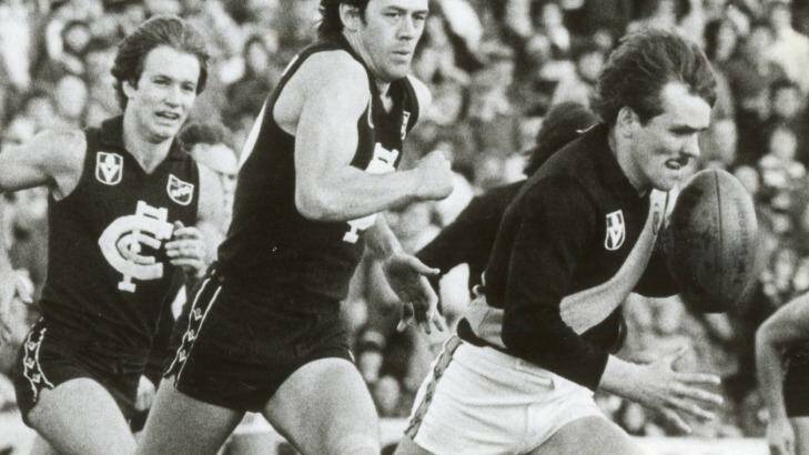 Dale Weightman in action against Carlton in 1979. Photo: John French