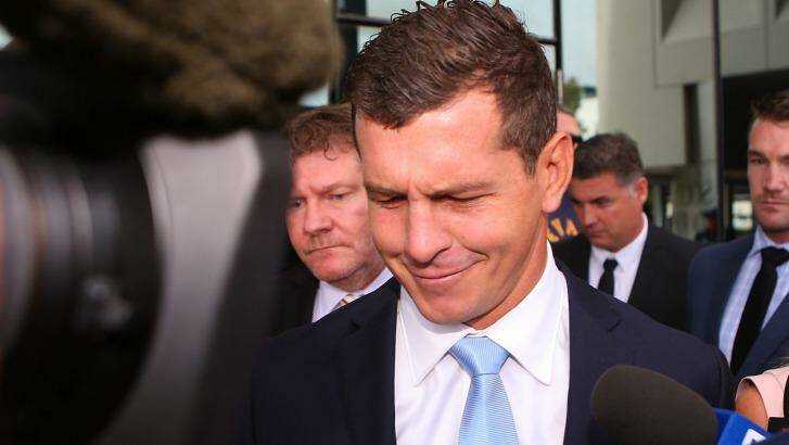 Greg Bird leaves Southport Magistrates Court. Photo: Chris Hyde