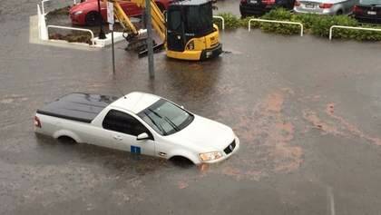 Flooding at Constance Street, Fortitude Valley. Photo: Akash Sethi