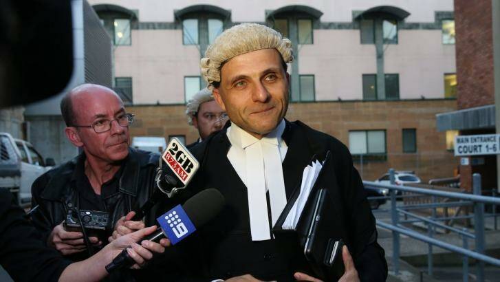 Arthur Moses, SC, leaves the Supreme Court after successfully applying for a temporary injunction for five Parramatta club officials. Photo: Louise Kennerley