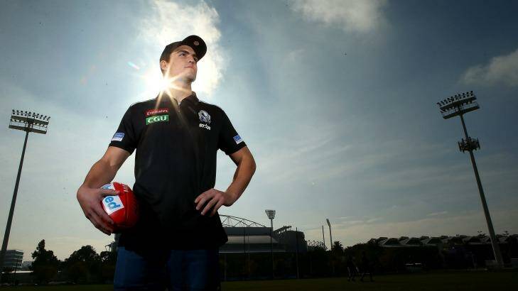 Back for the future: Brayden Maynard poses at the Holden Centre. Photo: Pat Scala
