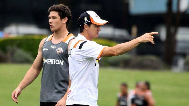 Facing a familair foe: Wests Tigers coach Jason Taylor will square off against the Rabbitohs. Photo: Ben Rushton