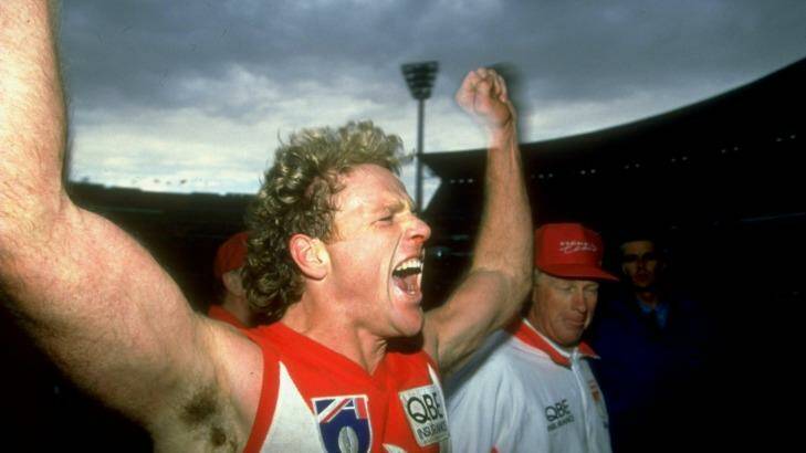 Dermie the Swan: Brereton played seven games in 1994. Photo: The Age