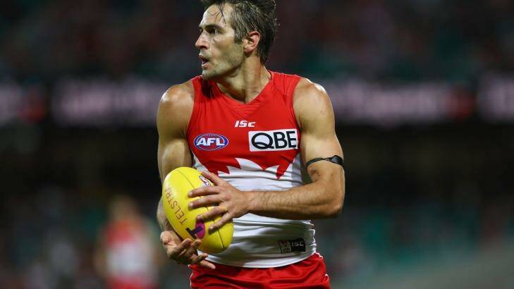 SYDNEY, AUSTRALIA - SEPTEMBER 17: Josh Kennedy of the Swans looks upfield during the First AFL Semi Final match between the Sydney Swans and the Adelaide Crows at the Sydney Cricket Ground on September 17, 2016 in Sydney, Australia. (Photo by Ryan Pierse/Getty Images) Photo: Ryan Pierse