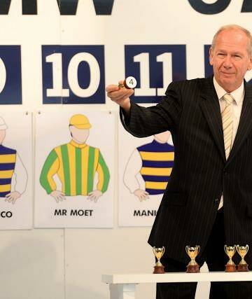 Terry Henderson at the draw for the Caulfield Cup. Photo: Pat Scala