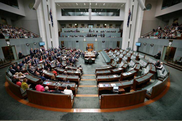Vote on the Marriage Amendment Bill at Parliament House in Canberra on Thursday 7 December 2017. fedpol Photo: Alex Ellinghausen