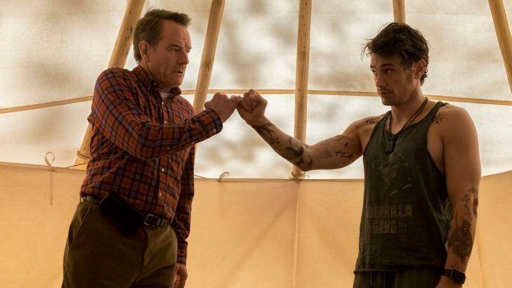 Battlers: Bryan Cranston and James Franco in <i>Why Him?</i> Photo: Fox