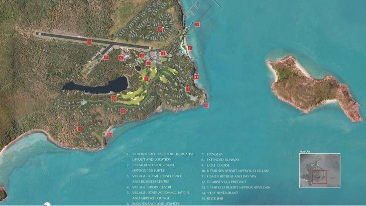 An artist impression of the White Horse Australia Lindeman development proposed for Lindeman Island. Photo: Supplied