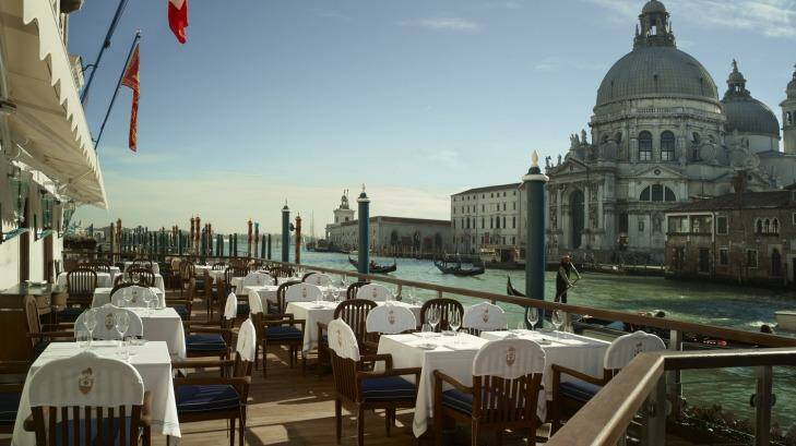 Club del Doge restaurant has a perfect view of Gritti Palace, Venice.