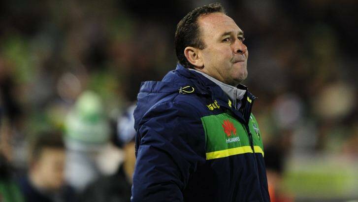 Canberra Raiders coach Ricky Stuart has questioned the timing of the Auckland Nines to allow the game's superstars to take part. Photo: Melissa Adams