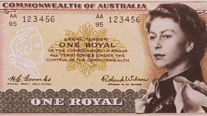 This 'artist's essay' shows how the one royal note might have looked. Photo: Robert Pearce