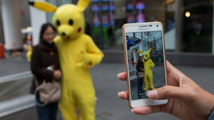 Scavenger hunt: Pokemon Go's augmented reality allows players to locate and collect fictional creatures in the real world. Photo: Jason South
