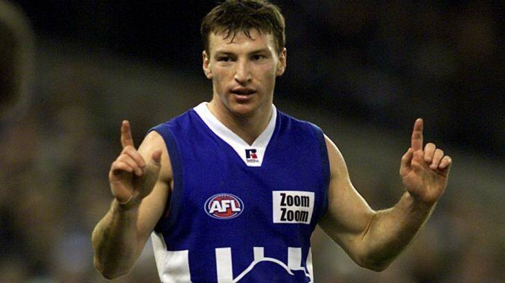 Brent Harvey: He booted the winning goal in 1998 in his 38th game. Photo: Sebastian Costanzo
