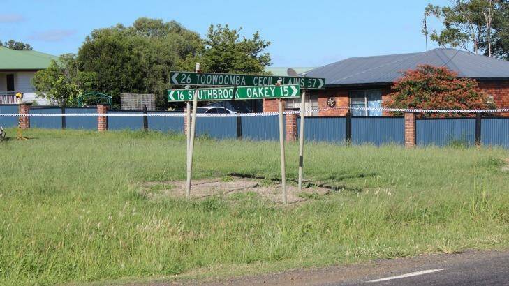 The home on the corner of the Toowoomba-Cecil Plains and Biddeston-Southbrook Roads at Biddeston, where three murders took place on Sunday night. Photo: Melody Labinsky, Queensland Country Life
