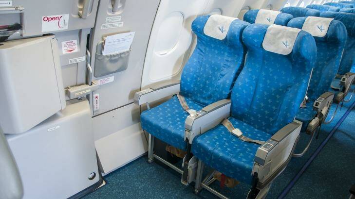 The exit row offers ample legroom. Photo: Rohan Ramah