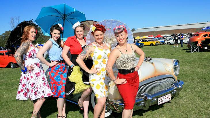 See Pin-Up girls on parade at Greazefest, the annual festival of all things Kustom Kulture at the Rocklea Showgrounds. Photo: Supplied