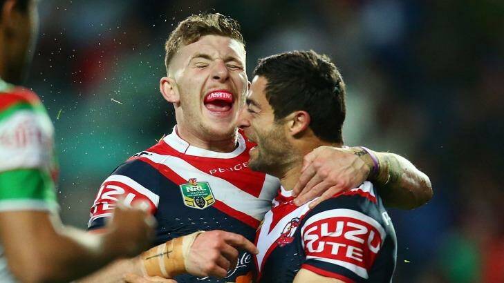 Thanks, mum: Jackson Hastings is happy in his Roosters' role. Photo: Photo: Getty Images