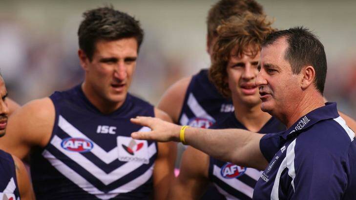 Don't get sucked in by what Ross Lyon says - Nat Fyfe isn't going anywhere. Photo: PAUL KANE 