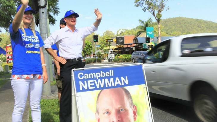 Campbell Newman campaigns in Ashgrove ahead of the 2012 election.  Photo: Glenn Hunt
